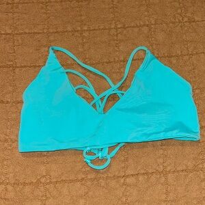 Adjustable Back Bright Blue Bikini Top - Worn Once